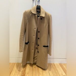 Theory women tan wool coat